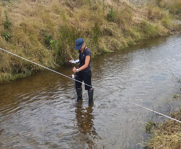 Flow Gauging Waituna Creek 2017 - high flow 